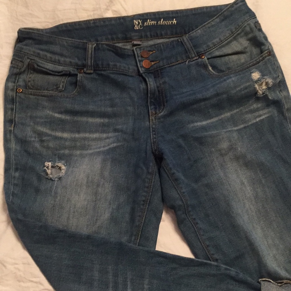 Slim slouch ankle jeans